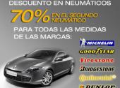70% DESCUENTO EN EL SEGUNDO NEUMATICO