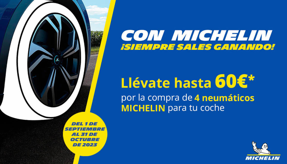 Llévate hasta 60€* con tus neumáticos Michelin