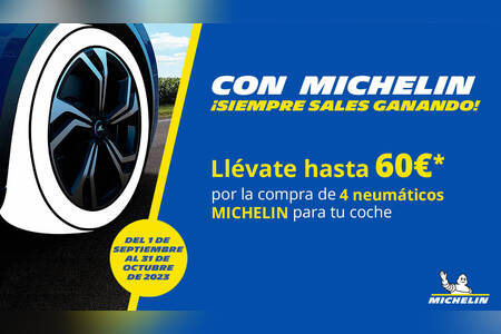 Llévate hasta 60€* con tus neumáticos Michelin